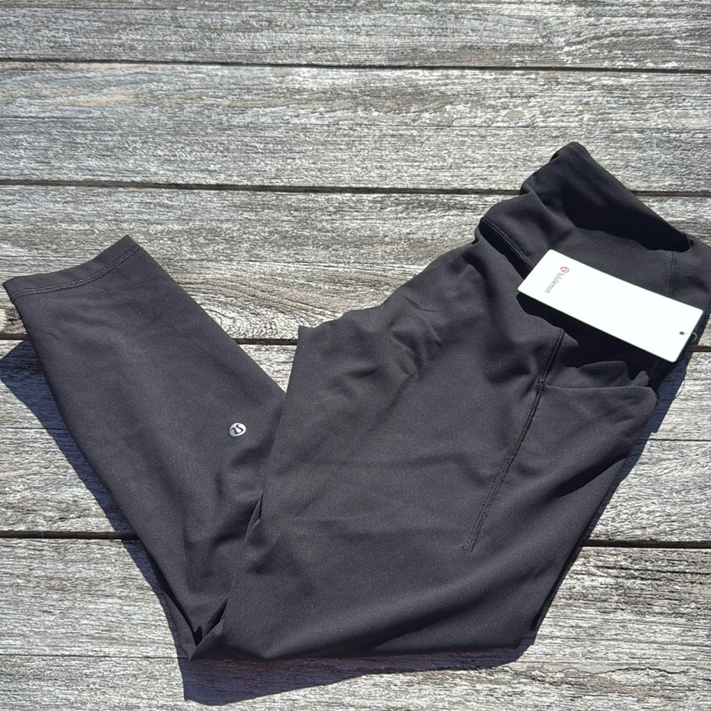 Lululemon Wunder Train High-Rise Tight  Pockets 25" Size 12 BLACK NWT leggings